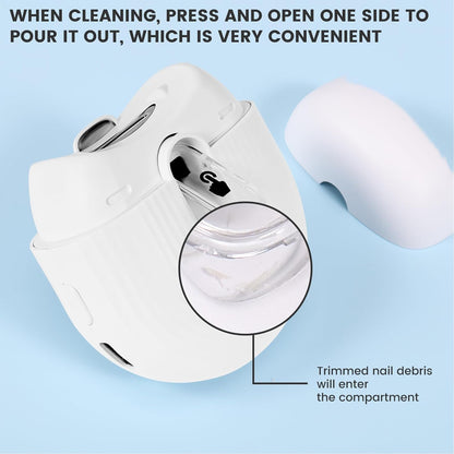 KTZCTPCA Electric Nail Clipper, Toenail and Fingernail Clippers, Nail Clipper Trimmer Baby Nail Polisher, Portable Nail Trimmer with Light & 2 Speeds for Babies,Children,Seniors,Adults (B)