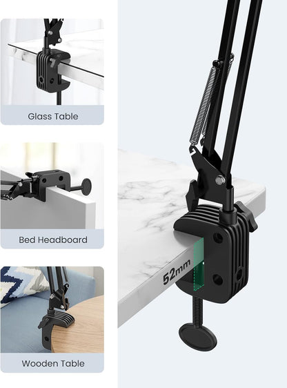 UGREEN Tablet Stand for Bed, Lazy Tablet Holder for iPad, Flexible Tablet Arm Clamp for Desk Compatible with iPad Pro 12.9 9.7 10.5, iPad Air, iPad mini 6 4 3, Galaxy Tab, iPhone 4-12.9 Inch Devices