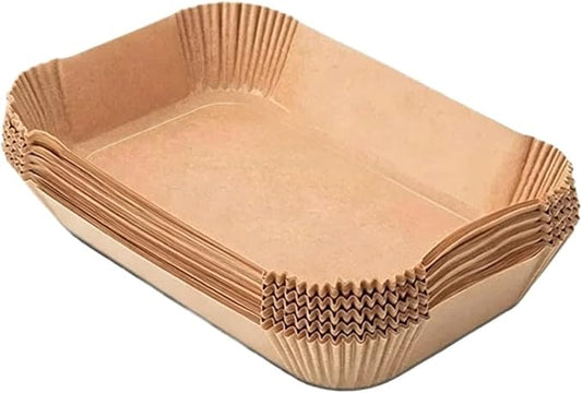 Rectangular Air Fryer Paper Liners 22 × 14 cm | Non-Stick Disposable Baking Sheets 300 Pieces