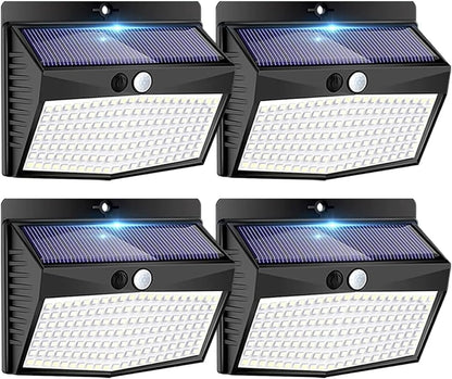 Solar Lights Outdoor, [ 8 Pack/138LED ] Solar Motion Sensor Light Outdoor with 3 Lighting Modes Wireless Waterproof Solar Wall Lights Solar Security Lights for Fence Yard Garden Deck Garage
