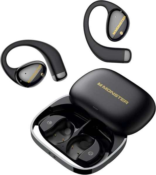 Monster Open Ear AC520 Headphones, Bluetooth 6.0 Wireless Earbuds with HiFi Sound, Open Ear Earbuds with 24H Playtime, Unique Handbag Design, ENC Clear Call, IPX6 Resistance Wireless Headphones