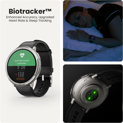 Amazfit Active 2 Smart Watch 1.75" AMOLED Display, Offline Maps with GPS, 10 Day Battery, 160+ Sport Modes, Water Resistant, Heart Rate & Sleep Fitness Tracker for Android & iPhone, Black Leather