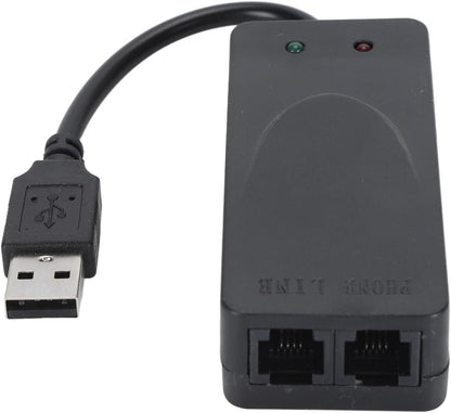 USB 56K External Dial Up Fax Data Modem with RJ11 Cable for 98/2000/xp Vista, for 11/10/8/7, 32/64bit, for Linux Operating System