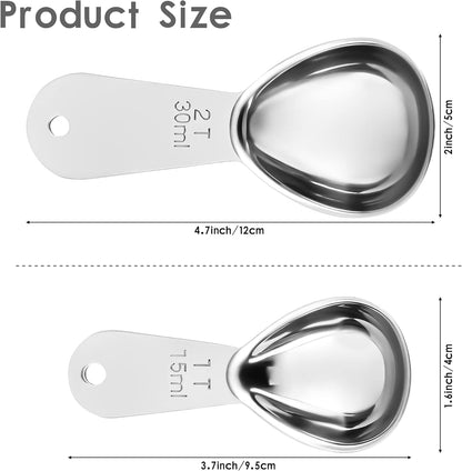 Smithcraft Measuring Cup Set of 8 Stainless Steel Measuring Cups18/8(304) Steel Material Heavy Duty 8 Measuring Cups and 1 Ring Set of 9