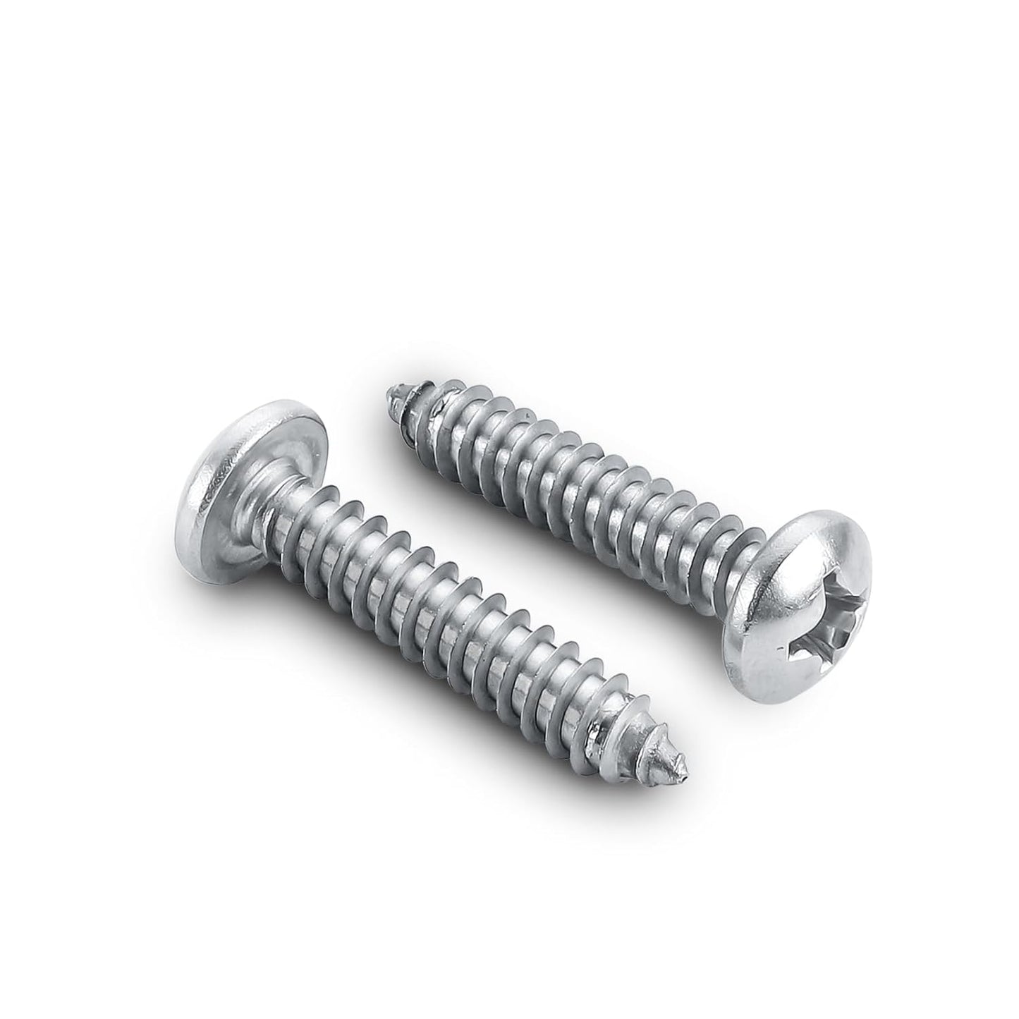 #8 x 2 Phillips Pan Head Self Tapping Screws Sheet Metal Wood Screws, Black Oxide, Stainless Steel 304, 50 PCS