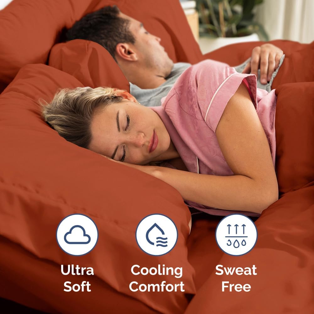 Extra Deep Queen Sheet Set - 6 Piece Breathable & Cooling Sheets - Hotel Luxury Bed Sheets Set - Easy & Secure Fit - Soft, Wrinkle Free & Comfy Sheets Set - White Sheet Set w/Extra Deep Pockets