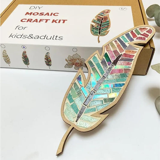DIY Mosaic Kit, DIY Glass Mosaic Tiles for Crafts, Crafts for Adults and Teens Mixed Color Mosaic Kit, Mosaic Crafts Materials Package, Creative Gift for Craft Lovers,Home Decoration (A) - PuriLite