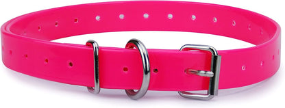 Orange Heavy-Duty 3/4" Waterproof and Odor Proof TPU Replacement Dog Collar Strap for Bark, Shock, Training and Electric Dog Fence Receiver Collars