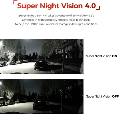 THINKWARE U3000 2CH 4K Front Dash Cam, 2K Rear Cam, STARVIS 2 Sensor Super Night Vision, Car Camera 5GHZ Wi-Fi GPS Radar Buffered Parking Mode CPL Filter Red Light Speed Camera Alerts OBD Cable