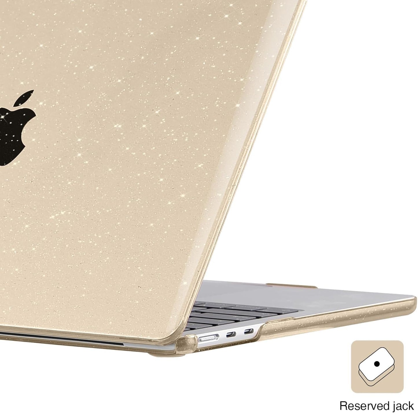 EooCoo Case Compatible with MacBook Air 13 inch M4 M3 M2 2025-2022 A3240 A3113 A2681, 13.6" Hard Case Cover & TPU Keyboard Skin & Screen Protector for Laptop Air 13.6 inch - Crystal Clear