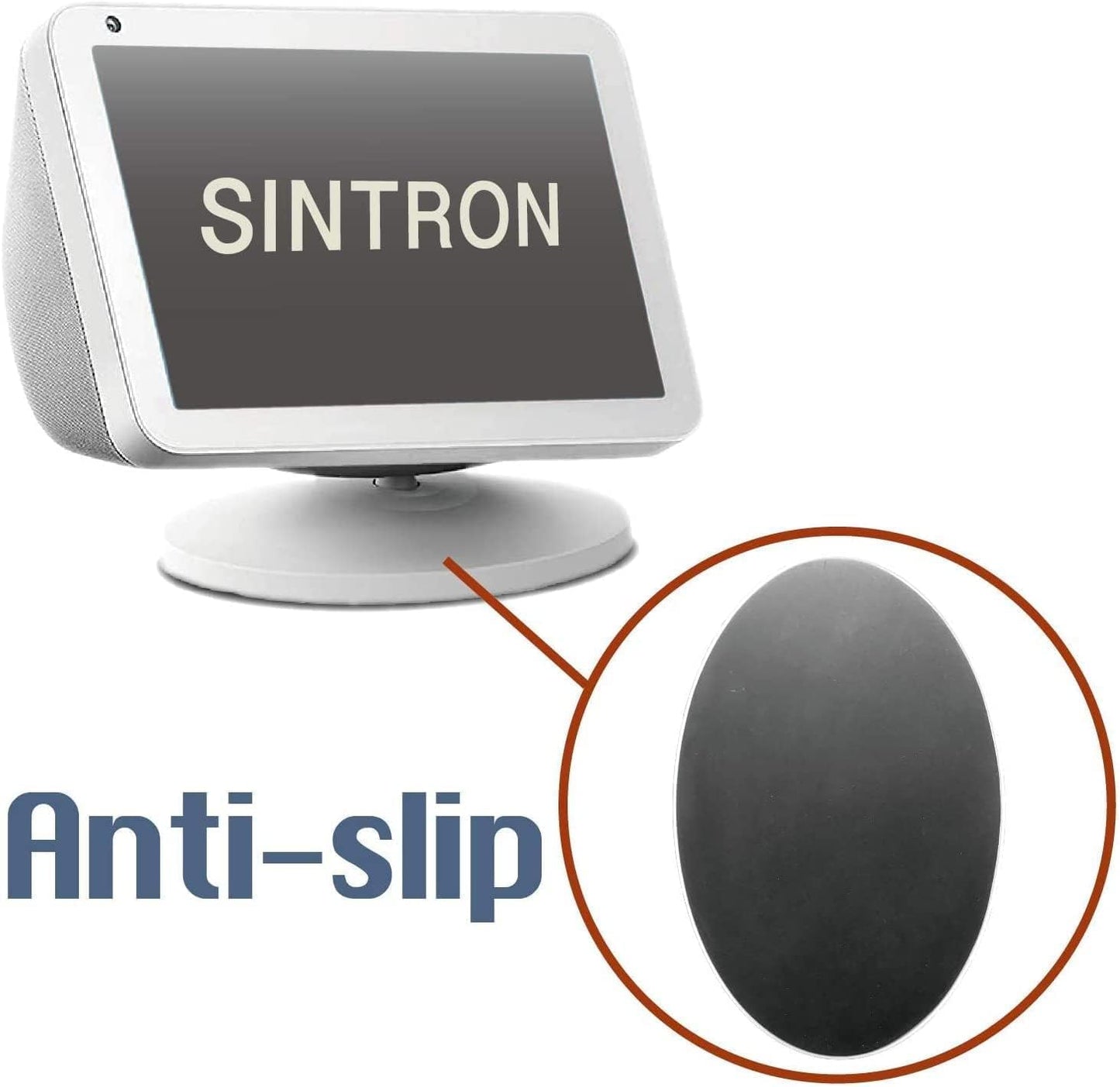 Sintron Smart Display Stand for Show 5 & Show 8 (1st Gen & 2nd Gen) - Adjustable Magnetic Stand Mount with 360 Degree Rotation, Tilt Function and Anti-Slip Base, Compatible with iPhone Models (Black)