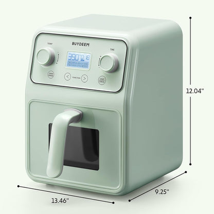 BUYDEEM F51 Air Fryer, Visible Window, One-Touch Control with LCD Display