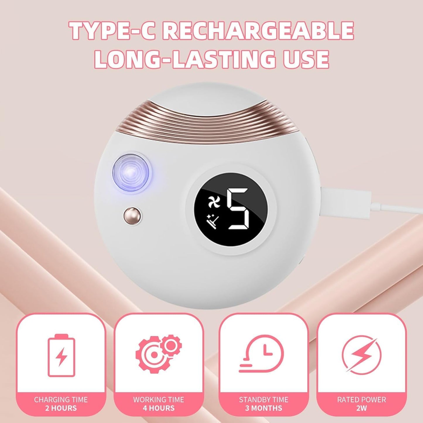 Electric Nail Clipper for Baby with LED Light, 2 in 1 Automatic Baby Nail Trimmer and File with Nail Scraps Storage for toddler, infant, Newborn, Adult, 2 Speeds, USB Rechargeable, White