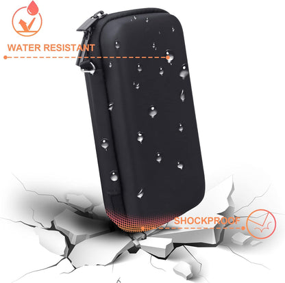 BOVKE Travel Case for RoamWiFi 4G LTE Mobile Hotspot Router, Worldwide Portable High Speed Hotspot, RoamWiFi Pocket Hotspot Holder with Mesh Pocket for Charging Cables, Black
