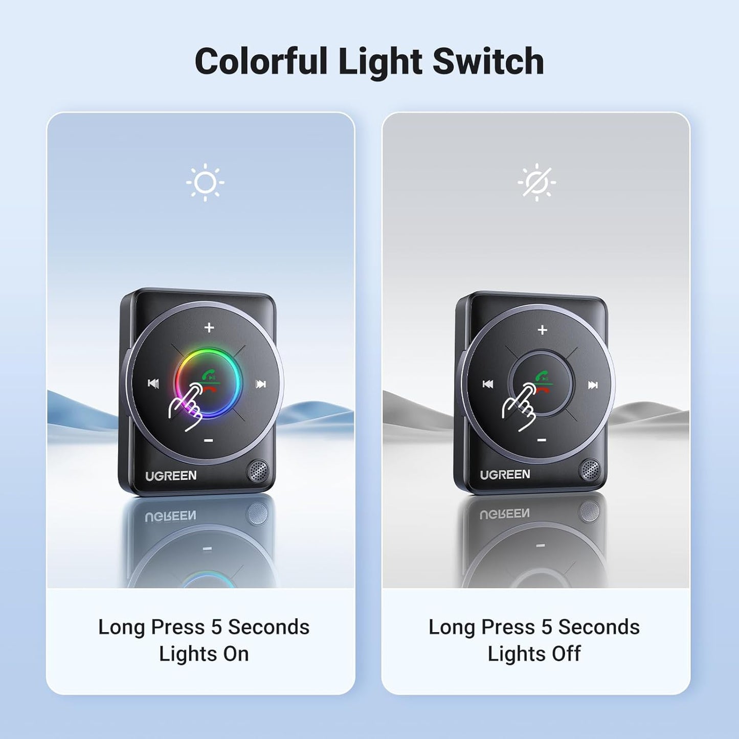 UGREEN Bluetooth 5.4 Adapter for Car with Enhanced Mic, Aux to Bluetooth Receiver 3.5mm Jack with Nylon Braided Cable, Dual Devices Paired, Hands-Free Calls Compatible with Car Speaker and Home Audio