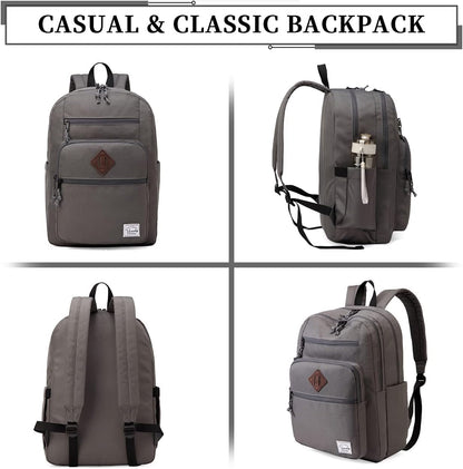 School Backpack for Men Women,Vaschy Lightweight School Bag Bookbag Casual Daypack for High School/College/Teens/Travel/Work