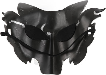 Aoaoy Wolf Head Mask, Halloween Cosplay Mask Realistic Eyes Full Face Masks with Elastic Band for Halloween Party (silver)