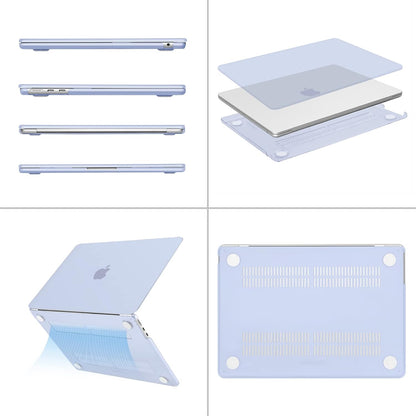 MOSISO Compatible with MacBook Air 13 inch Case 2025 2024 2023 2022 M4 A3240 M3 A3113 M2 A2681, Plastic Hard Shell&Keyboard Cover&Screen Film&Pouch for MacBook Air 13.6 inch Case, Crystal Clear
