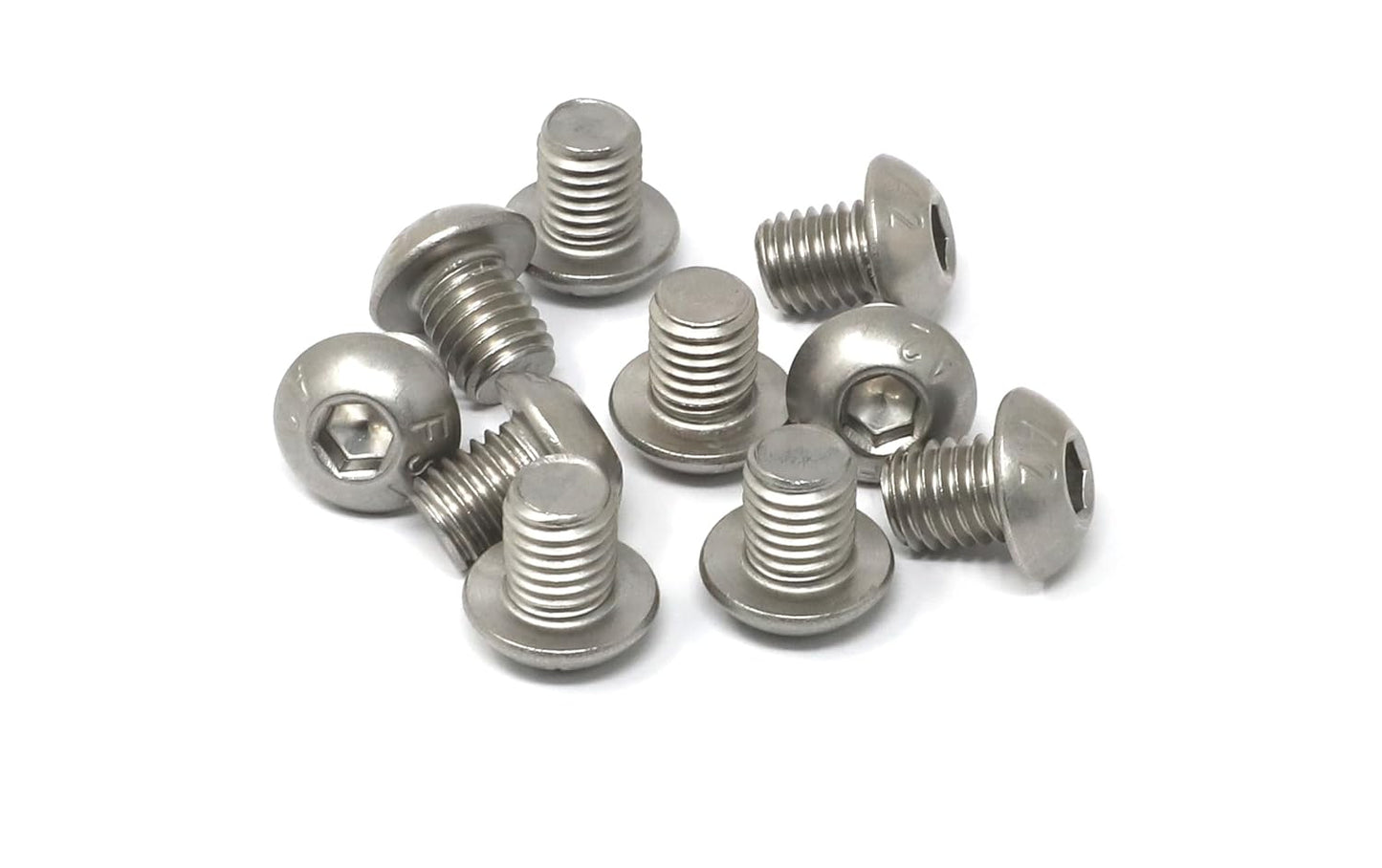 iexcell 50 Pcs M6 x 20mm Thread Pitch 1 mm Stainless Steel 304 Hex Socket Button Head Cap Screws Bolts Kit