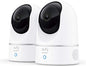 eufy Security Kit de 2 caméras d'intérieur E220 2K, caméra de sécurité intérieure panoramique et inclinable, caméra à brancher avec Wi-Fi, IA humaine et animale, compatibilité avec assistant vocal