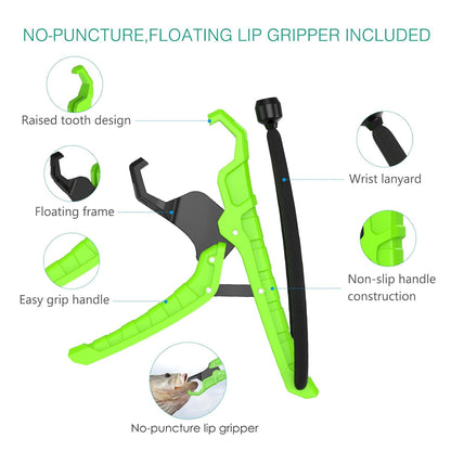 ORIA Digital Fish Scale With Ruler and Gripper, Baggage Weighing Scale, Backlit LCD Display, Portable for Outdoor Fishing (Green)