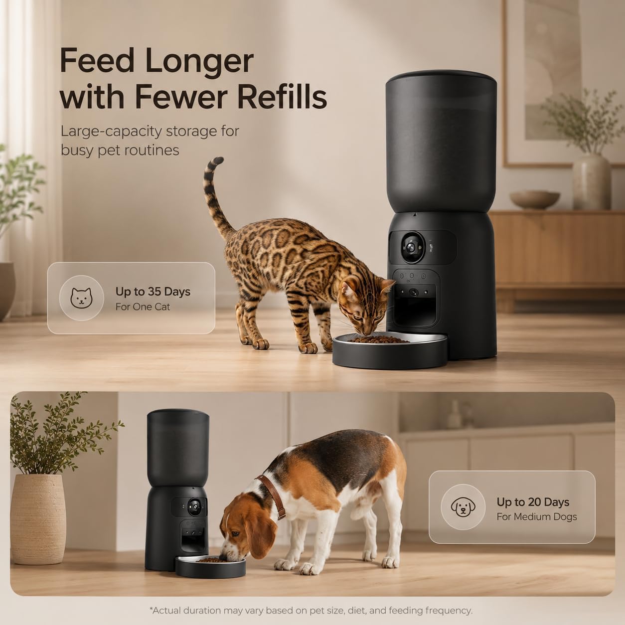 Automatic Cat Feeder with Camera, 2K WiFi App-Controlled Pet Feeder
