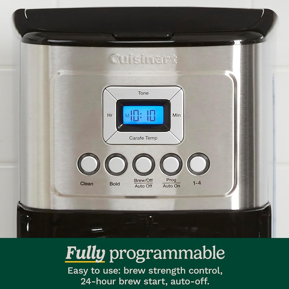Programmable 14-Cup Coffee Maker | Stainless Steel Drip Coffee Machine with Brew Strength Control