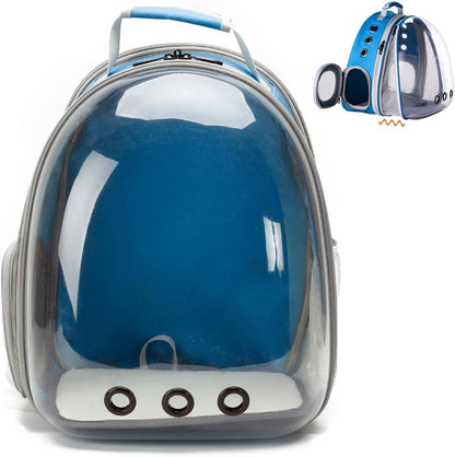 WEVONIGU Front Expandable Cat Backpack Carrier,Fit up to 16 lbs,Pet Carrier Backpack,Space Capsule Astronaut Bubble Window Bag,Cats and Puppies,Airline-Approved,Designed for Travel,Hiking,Walking