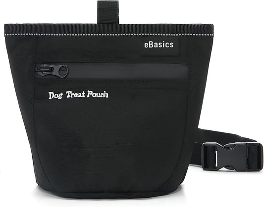 eBasics Dog Treat Pouch for Training Doggie Puppy Snack Reward Pouch Bait Bag Pet Treat Carrier Holder with Clip Waist Belt Magnetic Opening