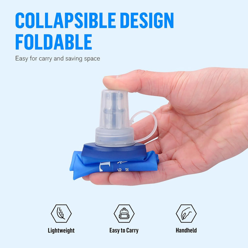 UTOBEST Soft Flask Running Water Bottle Collapsible Water Bottle for Trail Running Hydration Pack Hiking Cycling Climbing 150ML/250ML/350ML/450ML/500ML/550ML
