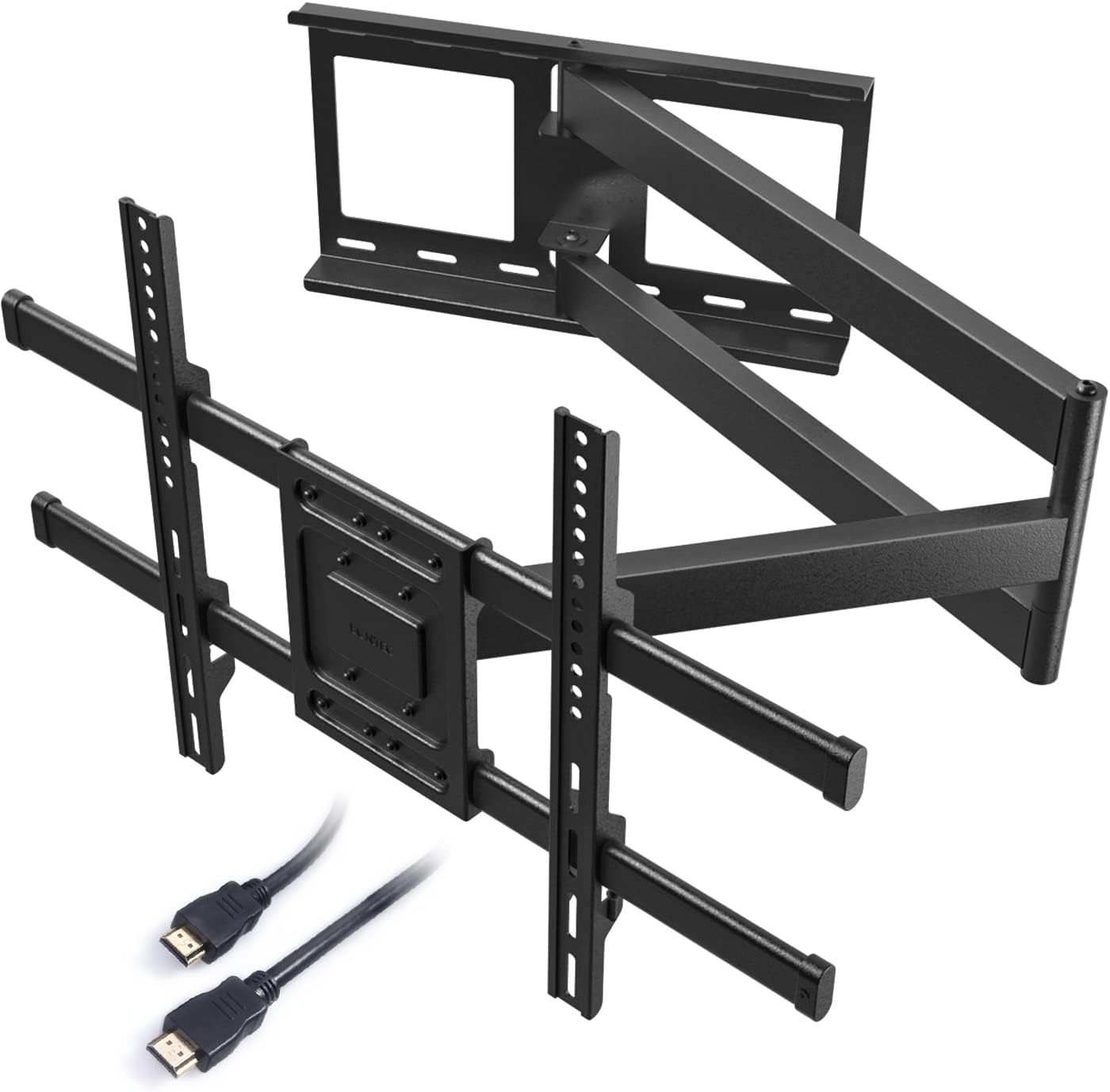 BONTEC TV Wall Mount with Extra Long Articulated Arm for 32-75 Inch TVs, 32.7” Extension, Holds Up to 132lbs, Full Motion Dual Arm Bracket with Tilt, Swivel & Level Adjustment, Max VESA 600x400mm - PuriLite