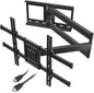 BONTEC TV Wall Mount with Extra Long Articulated Arm for 32-75 Inch TVs, 32.7” Extension, Holds Up to 132lbs, Full Motion Dual Arm Bracket with Tilt, Swivel & Level Adjustment, Max VESA 600x400mm - PuriLite