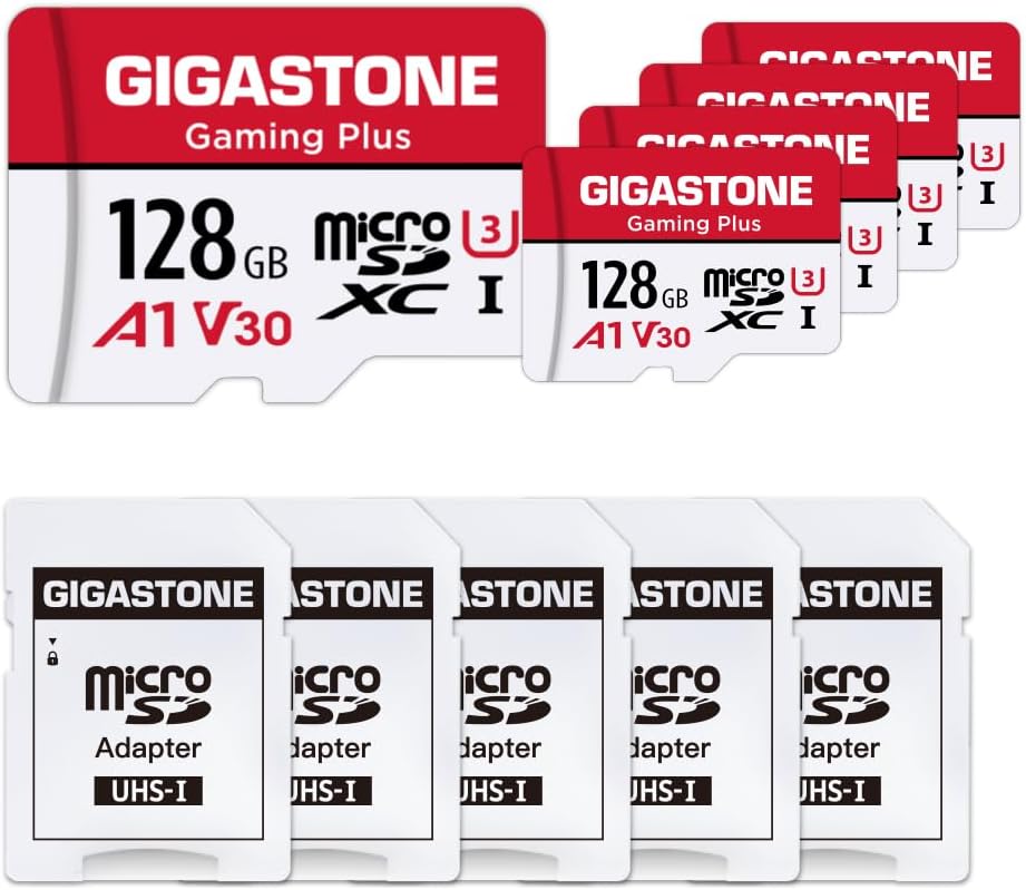 GIGASTONE 256GB Camera Plus Memory Card 2-Pack, Read Speed up to 100MB/s. Ideal for Full HD Video Gopro Drone Android Camera, A1 Micro SDXC Card with Mini Case and SD Adapter