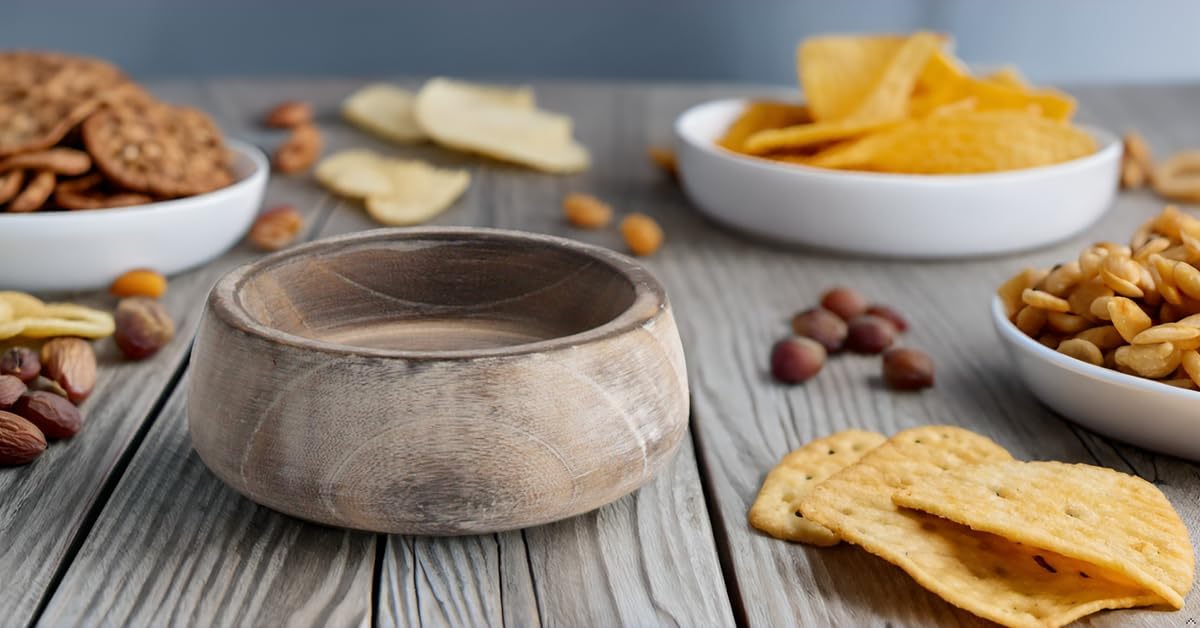 Handmade 6" Wooden Snack Bowl | Decorative Candy Dish | Key Bowl | Tableware Accent | Home Decor for Living Room & Kitchen - PuriLite