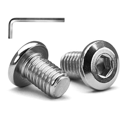 M8 x 16mm 20 PCS Flat Head Hex Socket Cap Screws Bolt, Furniture Bolts, 304 Stainless Steel 18-8, Full Thread (with Hex Spanner)