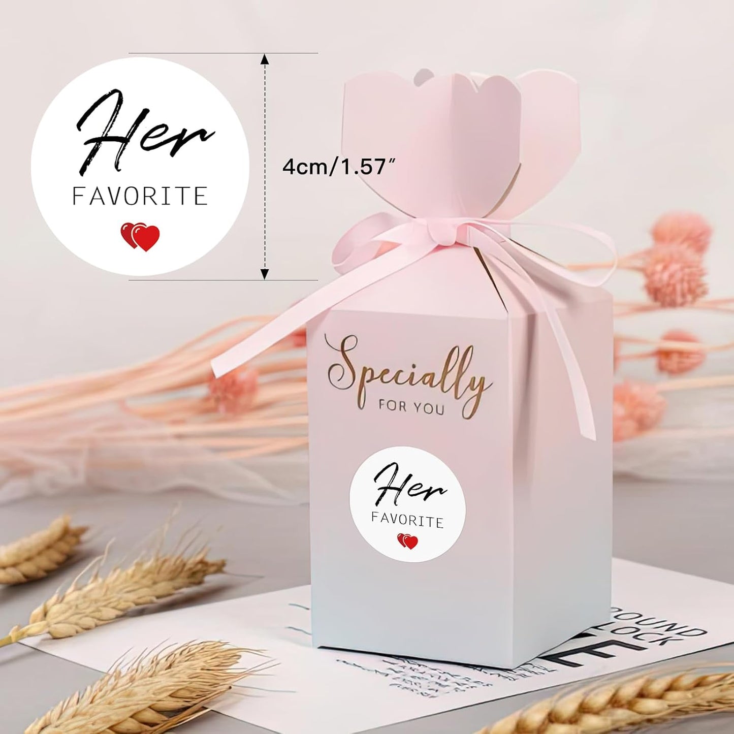 TESWEY 200Pcs His and Her Favorite Wedding Candy Favor Stickers,Candy Bag Seals Label Stickers for Wedding Favors, Bridal Shower Favor Treat Bag Stickers for Party