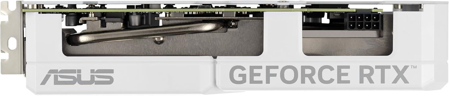 ASUS Dual GeForce RTX 4060 EVO White OC Edition 8GB GDDR6 (PCIe 4.0, 8GB GDDR6, DLSS 3, HDMI 2.1a, DisplayPort 1.4a, Axial-tech Fan Design, 0dB Technology, Dual BIOS, Auto-Extreme Tech)