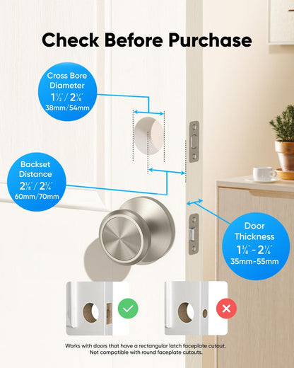 eufy Smart Lock C30, Keyless Entry Door Lock, Built-in WiFi Deadbolt, Smart Lock for Front Door, No Bridge Required, Easy Installation, App Remote Control, Auto Lock, Black