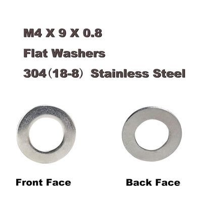 Fajoeda M6 Flat Washers 120Pcs M6 304 Stainless Steel Flat Washer for Bolts Screws, M6 x 12 mm x 1.5 mm