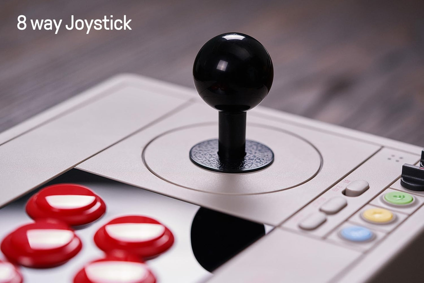 8BitDo Retro Arcade Fight Stick 8 Way Joystick with 2 Dedicated Macro Buttons and Turbo Function for Switch/Switch 2 and PC Windows, Support Bluetooth, 2.4G Wireless and Wired USB-C Cable Connection