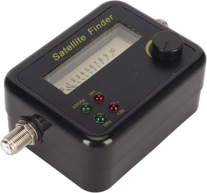 Haofy Satellite Finder Digital SAT Meter Signal Locator for C Band KU Band Tuning with 0.95-2.15GHz Range 75Ω Impedance ABS Material DC13-18V
