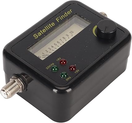 Haofy Satellite Finder Digital SAT Meter Signal Locator for C Band KU Band Tuning with 0.95-2.15GHz Range 75Ω Impedance ABS Material DC13-18V