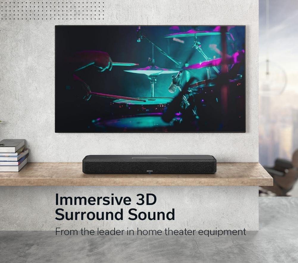 Denon Home 150 NV Wireless Speaker (Black), 1" Tweeter, 3.5" Woofer, Home Speaker with HEOS Built-in, AirPlay 2, and Bluetooth, Multi-Room Streaming, Simple Setup, Compact Design