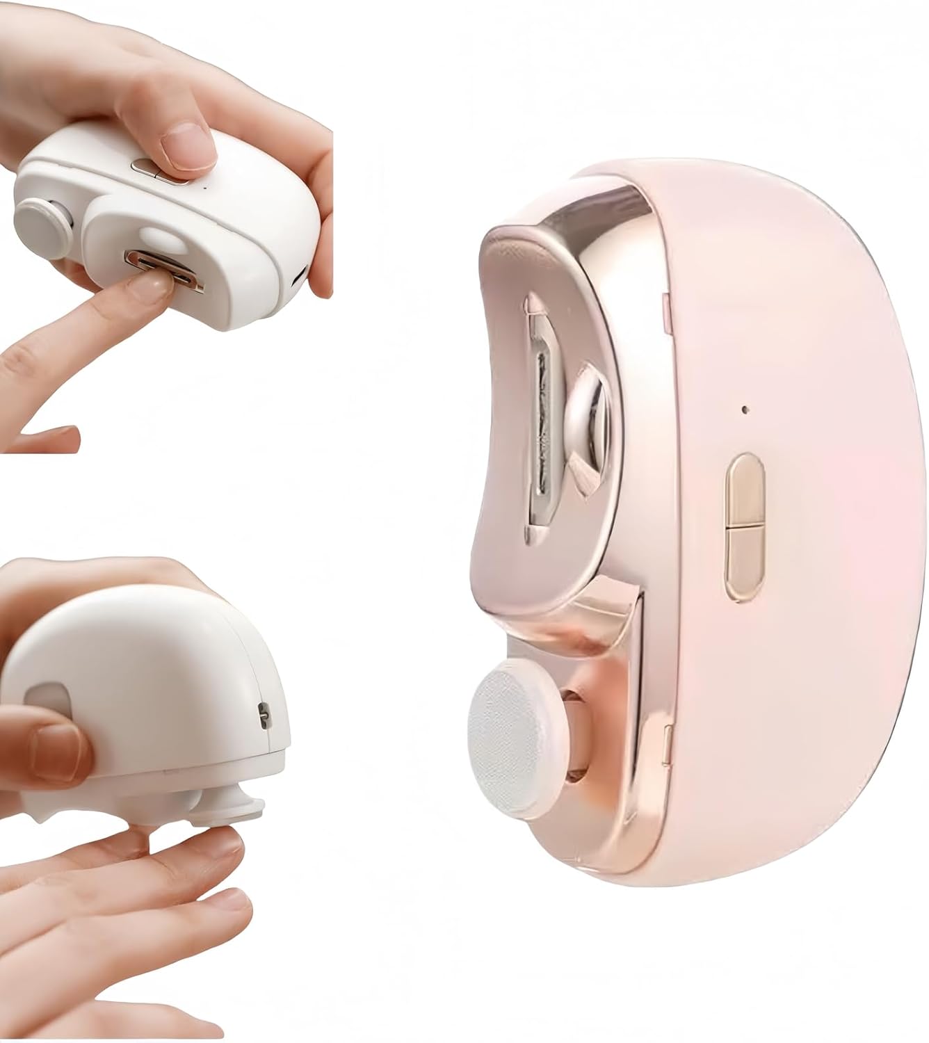 3-in-1 Automatic Electric Nail Clipper for Seniors, Kids & Adults - Rechargeable Electric Toenail Clippers with Polishing and Storage, 2 Speed Safe & Convenient Nail Trimmers