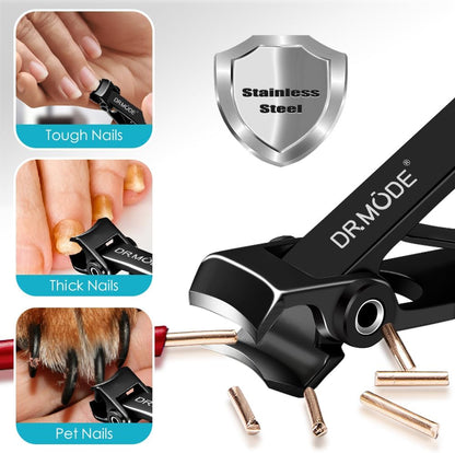 Nail Clippers for Men Thick Nails -DRMODE Heavy Duty Large Toenail Clippers for Thick Nails with Wide Jaw Opening, Ultra Sharp Stainless Steel Finger Nail Clippers Cutter for Tough Nails,Seniors,Adult