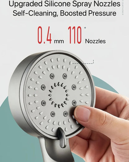 for Hydroboost High Pressure 5-Mode Filtered Shower Head, 2025 Upgraded Hydro Boost Shower Head, Pommeau De Douche Haute Pression, One-Click Water Stop, 1/2'' Connection (1Pcs Black)