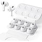 4 Pairs Replacement Ear Tips for AirPods Pro 2nd/1st Generation with Portable Storage Box & Cleaner Pen,Noise Reduction Holewith & Built-in dust Guard Screen,Silicone Ear Tips for AirPods Pro (White)