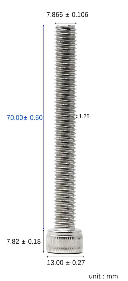 iexcell 25 Pcs M6 x 20mm Thread Pitch 1 mm Stainless Steel 304 Hex Socket Head Cap Screws Bolts Kit