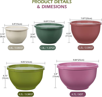 Purilite Select Plastic Mixing Bowl Set
