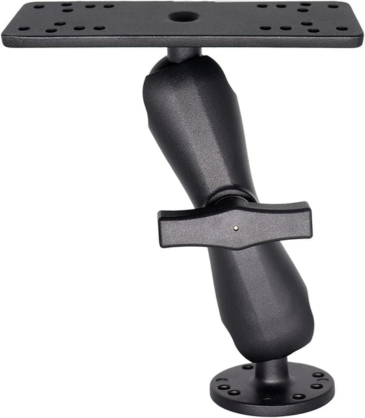 WINDFRD 1.5" Ball Medium Arm Marine Electronic Mount, Fish Finder Mount, Universal Mounting Plate with 1.5 inches / 38mm / C Size Ball Adapters, Compatible with Humminbird, Garmin, Lowrance and More